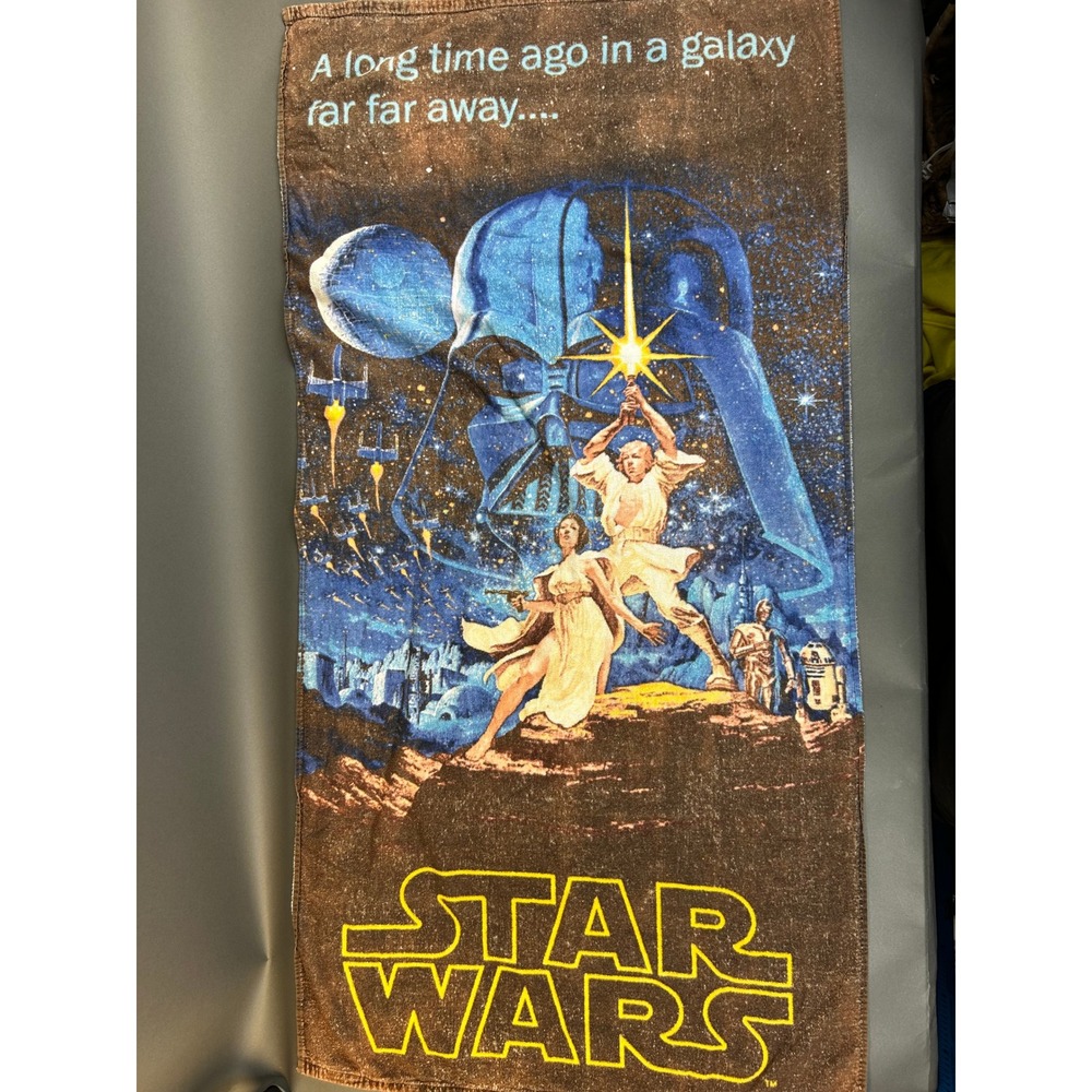 Star Wars Beach Towel A New Hope Poster Art Darth Vader Luke Leia 27x50 Cotton